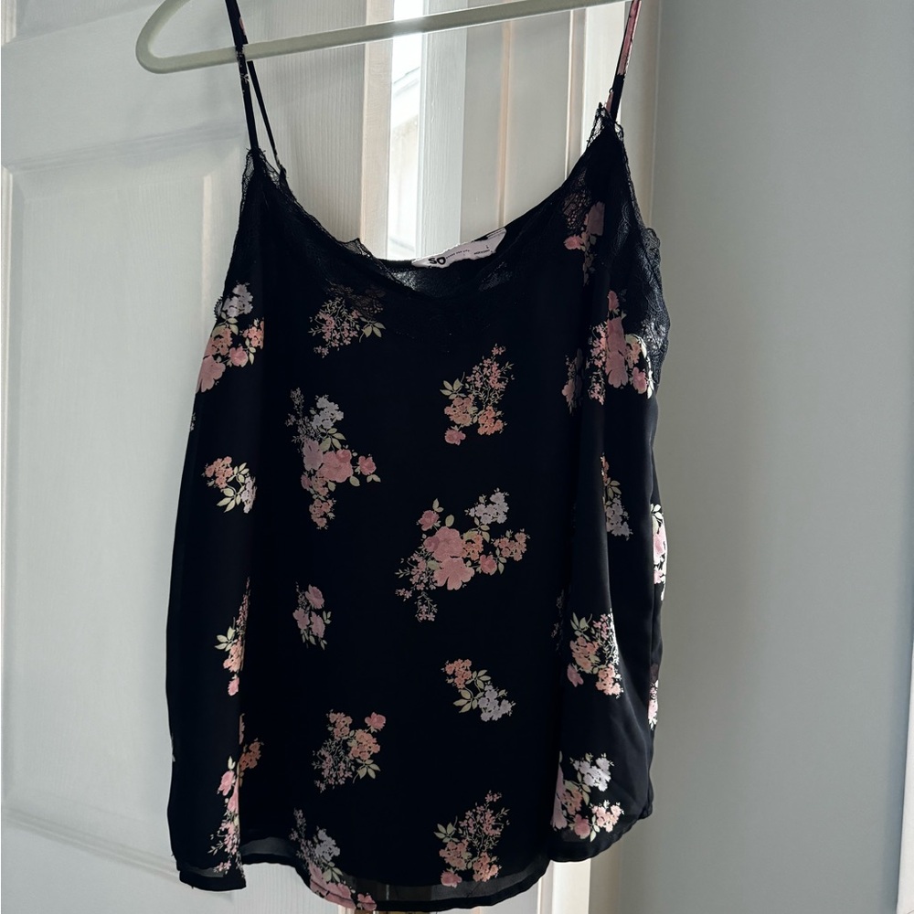 Floral Black Women's Top